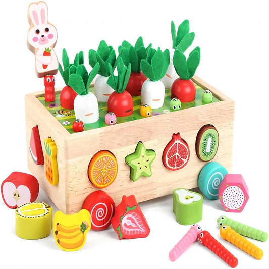 Juguete de madera de rábano educativo Unisex