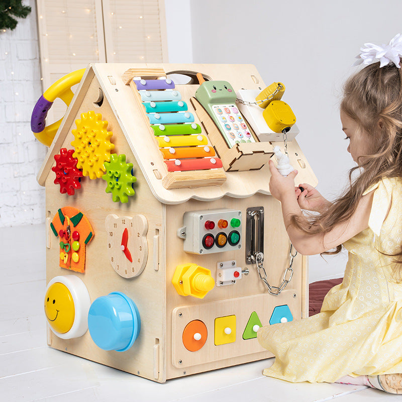 Juguete educativo Montessori de madera para niños.