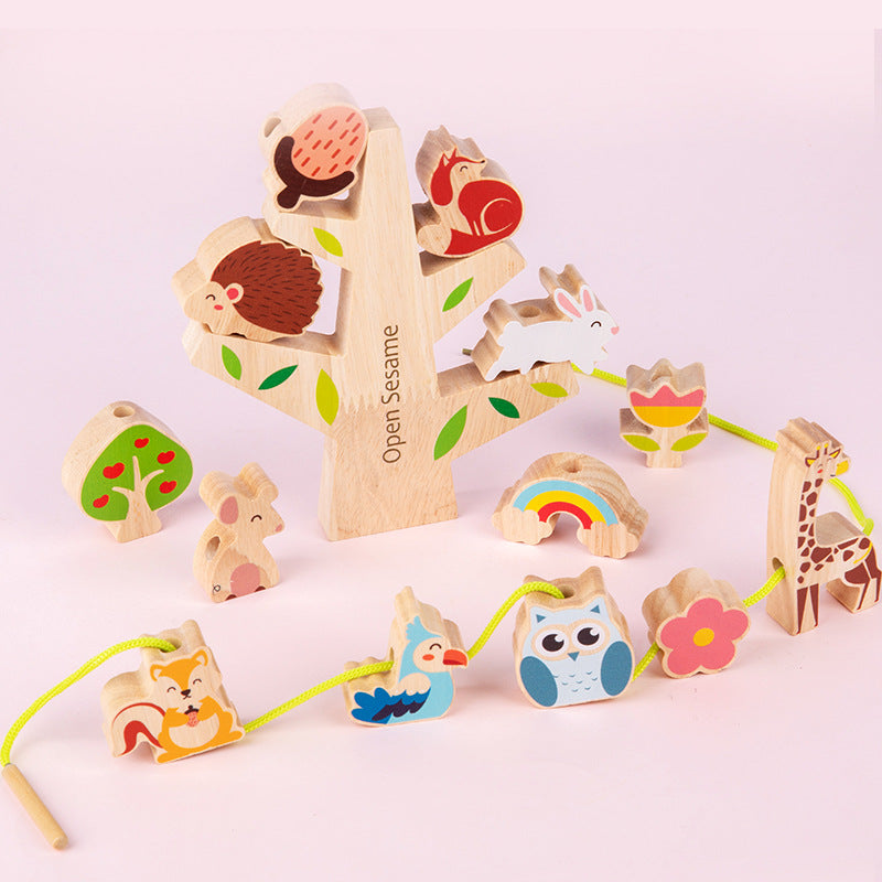 Bloque de construcción 3D Animales del Bosque de Troncos