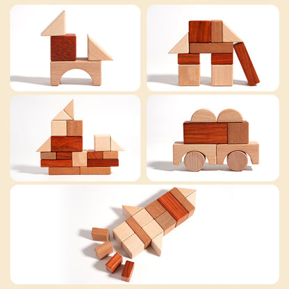 Bloques de Construcción de Madera de Eucalipto Sólido