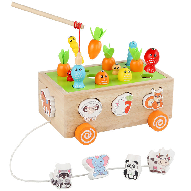 Juguete de madera de rábano educativo Unisex